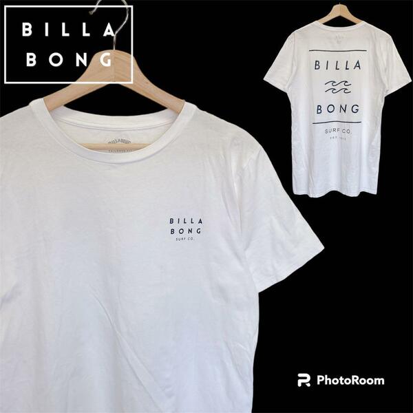 2562美品数回 BILLABONG ビラボン ロゴ Tシャツ L ホワイト