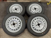 パF3106■155/65R13 73Q　4本価格　DUNLOP WINTER MAXX 02　ホイールセット　送料無料 冬 13×4J +40 ハブ径54㎜ ムーヴ エッセ ミラ_画像1