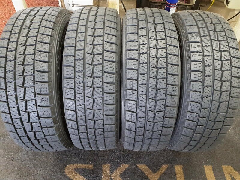 パF3008■175/65R14 82Q　4本価格　DUNLOP WINTER MAXX 01　送料無料 7～8分山 ヴィッツ フィット デミオ マーチ キューブ アクア ノート