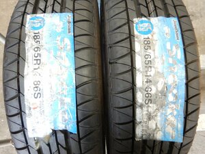 2本★DT5843②■185/65R14 BRIDGESTONE SNEAKER 夏 新古品■条件付送料無料■未使用 10分山