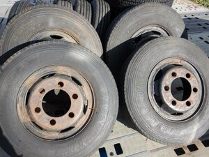 4本価格★パT6440■7.50R16 LT 14PR BRIDGESTONE R225 6.00 6穴 PCD222.25★条件付送料無料★地山 中型 トラック ホイールセット 夏