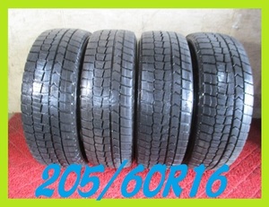 パF247■205/60R16 92Q　4本価格　DUNLOP WINTER MAXX 02　2016年製造　激安　条件付き送料無料　即納　ミニバンに