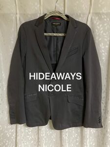 HIDEAWAYS NICOLE ハイダウェイニコル　テーラードジャケット　グレー　サイズ46