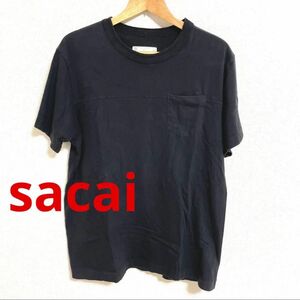 sacai サカイ　 半袖Tシャツ ポケットTシャツ ブラック