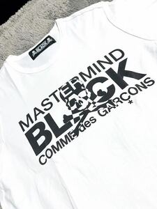美品 mastermind JAPAN x BLACK COMME des GARCONS マスターマインド ジャパン ブラック コムデギャルソン Tシャツ L ドーバー銀座限定