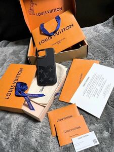 正規 新品 未使用 LOUIS VUITTON ルイヴィトン iPhone13 Pro Max 付属品完備 モノグラム エクリプス スマホケース × ガラスフィルム6個