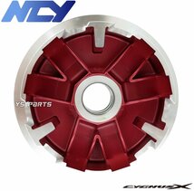 NCYテフロン加工軽量ハイスピードプーリー+ドライブフェイス 1型シグナスX[SE12J/国内5UA/台湾5TY]専用プーリーボス/センタースプリング付_画像3