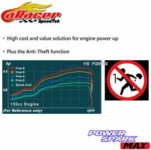 [9段階切替]aRacer パワースパーク MAX強化イグニッションコイル[Power Spark MAX]4型シグナスX[SEA5J/国内BF9/台湾2UB]【盗難防止機能】_画像9