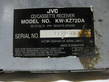 K-1914　JVC　ビクター　KW-XZ72DA　フロント AUX　2Dサイズ　CD&カセットデッキ　故障品_画像10