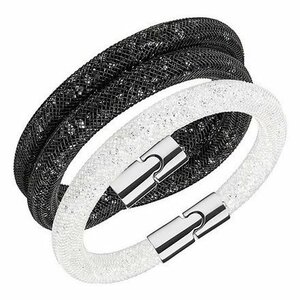 本物　新品　スワロフスキー／SWAROVSKI　Stardust　ブレスレットセット, S　スターダスト（5185000）　ブラック