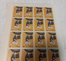 【 切手シート 】 古典芸能 シリーズ　歌舞伎　助六　未使用　郵便切手　15円切手_画像2