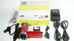 JVC Victor Everio GZ-E750-R レッド 元箱 1週間保証 /9209