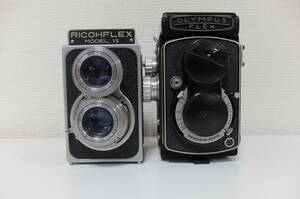 ☆セット商品☆#e5 二眼カメラ OLYMPUS オリンパス FLEX / RICOHFLEX リコーフレックス MODEL VⅡ ジャンク