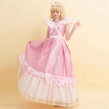  シークレットハニー ピンク シンデレラ 母の形見 ドレス 大人 コスプレ 仮装 衣装 ディズニー風(ウィッグ 靴別売り)_画像4