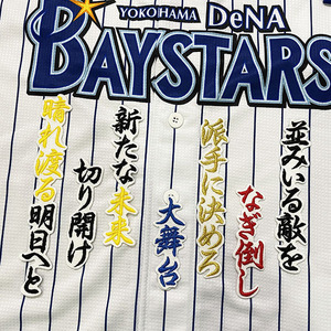 【メール便送料無料】横浜 DeNA ベイスターズ 刺繍ワッペン 田中 応援歌 白 /田中俊太/baystars/応援/刺繍/ユニホーム