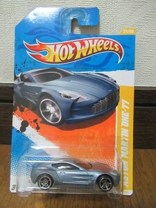 【未開封新品】【Hot-Wheels】アストンマーチン　ONE-77　ASTON MARTIN　ブルーグレイ　品番：T9701　2011-31/244　31/50【管理：5010】