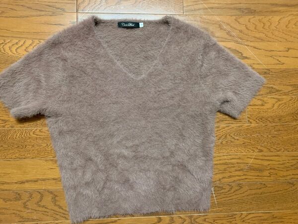 【COCO DEAL】フェザーヤーン半袖ニット