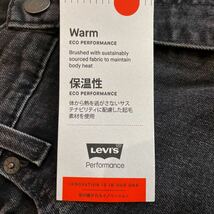 W32 ★ 新品 リーバイス 暖パン 511TM WARM スリム ブラック デニムパンツ ウォームジーンズ 防寒 保温 黒 LEVI'S 04511-5100_画像9