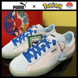 23.5cm★新品 ポケモン × プーマ スウェード クラシック ゼニガメ コラボ★ Pokmon ×PUMA SUEDE CLASSICS SQUIRTLE スニーカー 387326-01