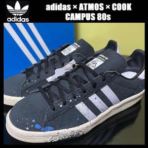 27.5cm/US9.5 ★新品 adidas × ATMOS × COOK CAMPUS 80s アディダス アトモス スニーカー 黒 ブラック コラボ GY7006