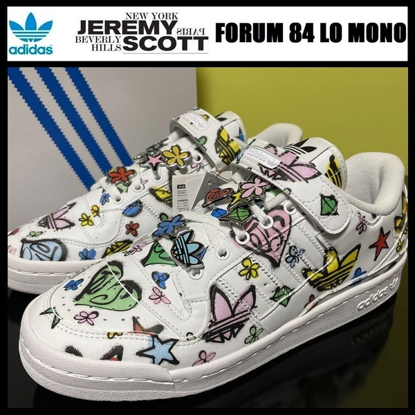 27.0cm ★ 新品 アディダス × ジェレミー スコット フォーラム 84 ロー モノ adidas Jeremy Scott FORUM 84 LO MONO スニーカー 白 GX9668