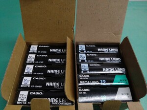 * CASIO Casio name Land unused tape cartridge KR-12WEB / KR-12WE /KR-12X / KR-12GN / KR-18X total 10 pcs set ③