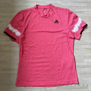 adidas アディダス climalite 半袖シャツ 半袖Tシャツ ワンポイント ピンク スポーツウェア レディース Sサイズ Y