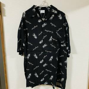 Betty Boop (ベティー・ブープ) - 4Lサイズ アロハシャツ オープンカラーシャツ 開襟シャツ 半袖 バイカープリント (タグ付き未着用品)