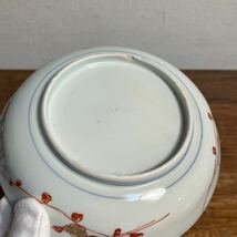 古伊万里 皿 5客 時代 / 五寸皿 骨董品 江戸時代 色絵 染付 飾皿 茶道具 アンティーク_画像6