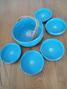 昭和レトロ　シバタ陶器　和食器　漬物セット　中鉢1　小皿5　