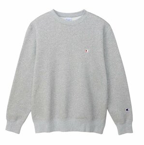 Champion チャンピオン スウェット C ワンポイント トレーナー 裏起毛 あったか グレー L C3- Y037メンズ レディース