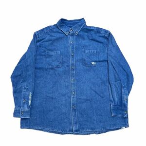 WIND AND SEA sashiko Square B.D Shirt ウィンド アンド シー 23SS サシコ スクエア コットン デニム シャツ長袖シャツ