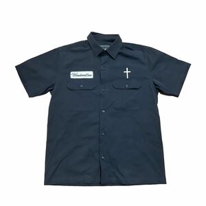 WIND AND SEA 半袖シャツ ボタンダウン SANTACRUZ WORK SHIRT / BLACK SIZE Sワークシャツ