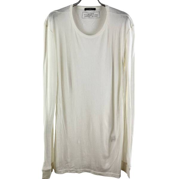 【30%OFF】BALMAIN(バルマン) Longsleeve Paris Printemps 2012 T Shirt (beige)