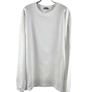 Dior (ディオール) Side Tape Oblique Longsleeve T Shirt (white)