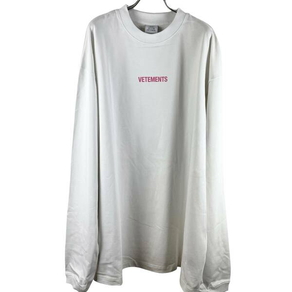 Vetements(ヴェットモン) Oversized Design Longslevve Sweat T Shirt (white)