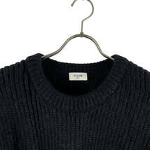 Celine(セリーヌ) BOXY FLAG SWEATER IN MOHAIR KNIT (black)_画像2