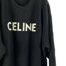 Celine(セリーヌ) OVERSIZED SWEATER IN RIBBED WOOL KNIT (black)_画像6