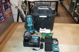 中古 makita 充電式屋外兼用墨出し器 SK506GD 受光器LDG-4 充電器 DC10SA バッテリーBL1040B 専用ケース グリーンレーザー マキタ 計測工具