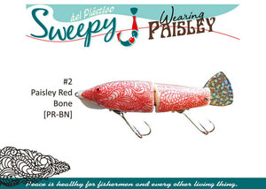 津波ルアーズ　スウィーピー・ジェイ・デル・プラスティコ/ペイズリー　＃2 Paisley Red Bone [PR-BN]