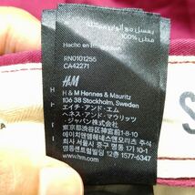 【H&M】エイチアンドエム L.O.G.G.スリムフィット チノパン パンツ LABEL OF GRADED GOODSワインレッド赤紫 メンズ サイズ34インチ/11075w_画像10