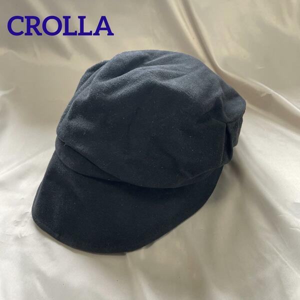 CROLLA 黒 キャスケット 帽子 レディースハット 59cm