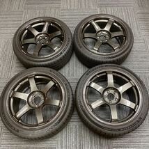 超美品 GR86 BRZ 86 ZN6 ZN8 ZC6 ZD8 TE37 SAGA 18インチ 9J +39 5穴 PCD100 ミシュラン パイロットスポーツ5 225/40R18 235/40R18_画像1