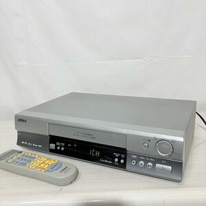 Y118/Victor/ビクター/VHSビデオカセットレコーダー/HR-F13/2003年製/ビデオデッキ/映像機器/リモコン付き