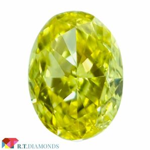 FANCY VIVID YELLOW 0.410ct OV/RT2280/CGL