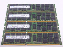 メモリ サーバーパソコン用 低電圧 1.35V Samsung PC3L-12800R(DDR3L-1600R) ECC Registered 16GBx4枚 合計64GB 起動確認済みです_画像1