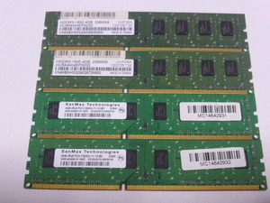 メモリ デスクトップ用 1.5V DDR3-1600 PC3-12800 4GBx4枚 合計16GB 起動確認済みですが一応ジャンク品扱いです