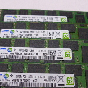 メモリ サーバーパソコン用 低電圧 1.35V Samsung PC3L-12800R(DDR3L-1600R) ECC Registered 8GBx4枚 合計32GB 起動確認済みです③の画像2