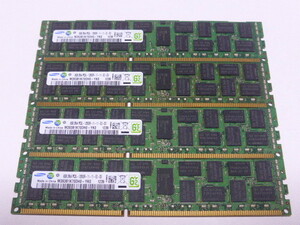 メモリ サーバーパソコン用 低電圧 1.35V Samsung PC3L-12800R(DDR3L-1600R) ECC Registered 8GBx4枚 合計32GB 起動確認済みです③