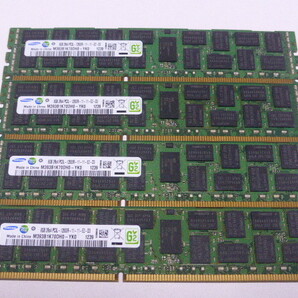 メモリ サーバーパソコン用 低電圧 1.35V Samsung PC3L-12800R(DDR3L-1600R) ECC Registered 8GBx4枚 合計32GB 起動確認済みです⑤の画像1